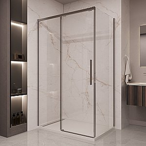 Душевой уголок Vincea Stella 160х90 VSR-1ST9016CLGM стекло прозрачное/профиль вороненая сталь купить в интернет-магазине Sanbest