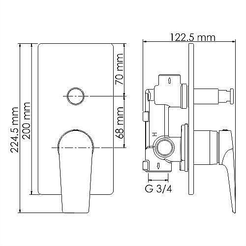 Смеситель для душа WasserKRAFT Wiese 8461 купить в интернет-магазине сантехники Sanbest