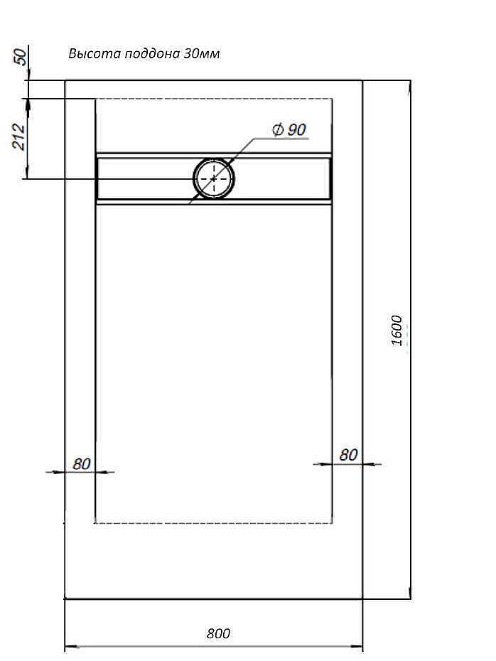 Душевой поддон Aquanet Delight 160x80 белый купить в интернет-магазине Sanbest