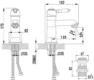 Смеситель для раковины Lemark Villa LM4806C купить в интернет-магазине сантехники Sanbest