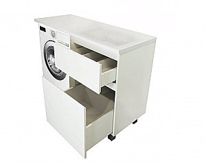 Тумба с раковиной напольная Эстет Даллас 120 с 2 ящиками правая для ванной в интернет-магазине Sanbest