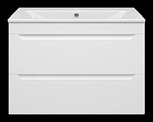 Тумба с раковиной Misty Бриз - 80 П-Бри-09080-012Я белая для ванной в интернет-магазине Sanbest