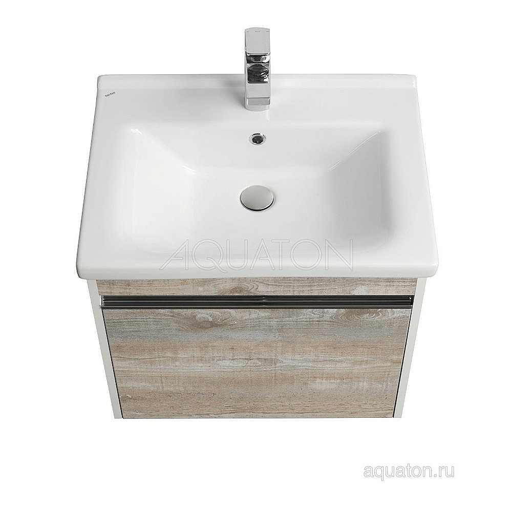 Тумба с раковиной Акватон Капри 60 бетон пайн для ванной в интернет-магазине Sanbest