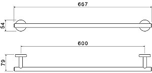 Полотенцедержатель Aquatek Оберон AQ4214CR хром купить в интернет-магазине сантехники Sanbest