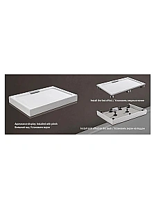 Душевой поддон Weltwasser WW TRS STONE WT 10000004355 120x90 белый купить в интернет-магазине Sanbest