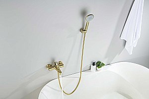 Смеситель для ванны Aquatek Оберон AQ1249BG золото шлифованное купить в интернет-магазине сантехники Sanbest