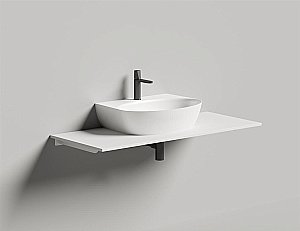 Раковина Salini ALDA WALL 02 140322M 58 из искусственного камня S-Stone, белая матовая купить в интернет-магазине Sanbest