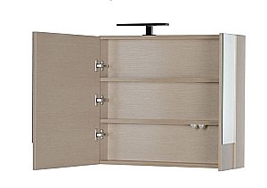 Зеркальный шкаф Aquanet Нота 100 светлый дуб купить в интернет-магазине сантехники Sanbest