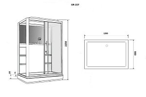 Душевая кабина Grossman GR227 90x120 купить в интернет-магазине Sanbest