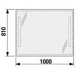 Зеркало Jika CLEAR 100x81 в ванную от интернет-магазине сантехники Sanbest