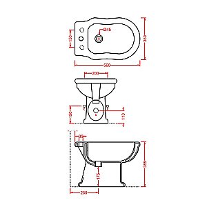 Биде напольное Artceram Hermitage HEB002 Nero купить в интернет-магазине Sanbest