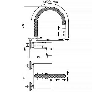 Смеситель для кухни Rav-Slezak Colorado CO102.5/12 хром/серый купить в интернет-магазине сантехники Sanbest