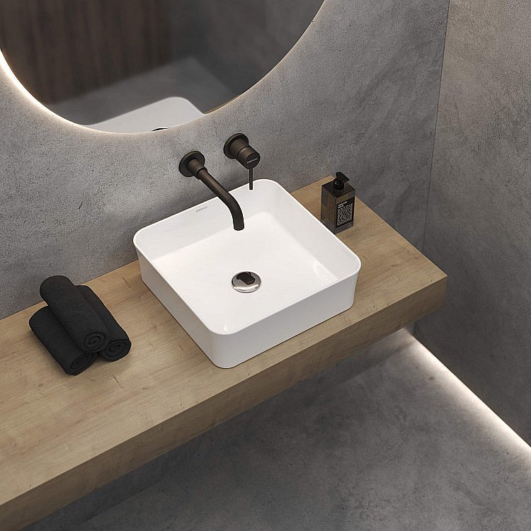 Раковина Berges Ego SL 38,5 181010 белая купить в интернет-магазине Sanbest