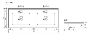 Раковина Ceramica Nova Element CN7004 122 купить в интернет-магазине Sanbest