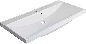 Тумба с раковиной Aquanet Нота New 100 344150+284116 белая глянцевая для ванной в интернет-магазине Sanbest