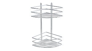 Полка-решетка двойная угловая Fixsen FX-710-2 хром купить в интернет-магазине сантехники Sanbest