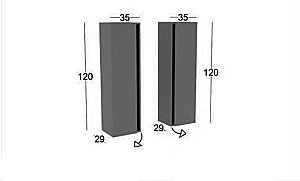 Пенал Armadi Art Vallessi кашемир матовый для ванной в интернет-магазине сантехники Sanbest