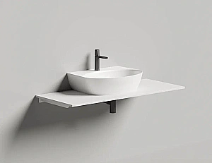 Раковина Salini ALDA WALL 02 140312G 58 из искусственного камня S-Sense, белая глянцевая купить в интернет-магазине Sanbest