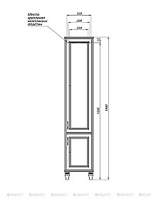 Шкаф-пенал Aquanet Валенса NEW 40 белый для ванной в интернет-магазине сантехники Sanbest