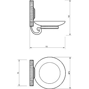 Мыльница Migliore Monte Carlo 31514 белая керамика/бронза купить в интернет-магазине сантехники Sanbest