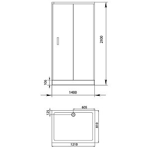 Душевой угол Aquanet Alfa 140x80-12 купить в интернет-магазине Sanbest