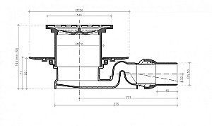 Душевой трап PESTAN Confluo Standard Tide 4 15x15 без рамки купить в интернет-магазине Sanbest