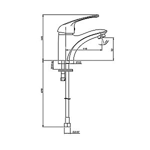 Смеситель для раковины PAINI Trento TRCR205LMKM хром купить в интернет-магазине сантехники Sanbest