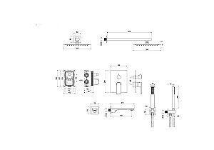 Душевая система Aquatek Лира AQ1473MB черная матовая купить в интернет-магазине сантехники Sanbest