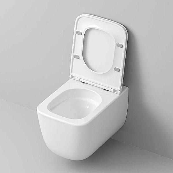 Унитаз подвесной Grossman GR-4409SQ белый, безободковый, с крышкой микролифт, слив торнадо купить в интернет-магазине Sanbest