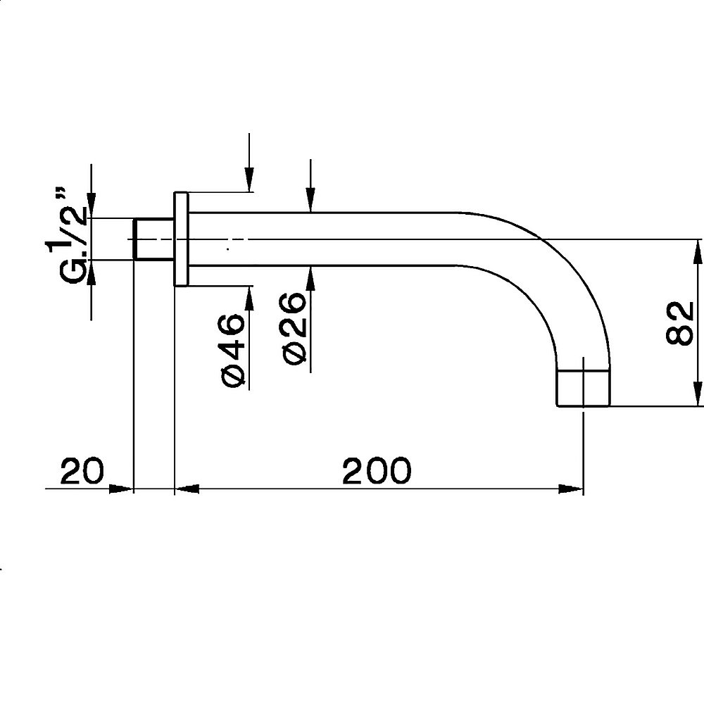 Излив  Cisal Complementi ZA00125021 купить в интернет-магазине сантехники Sanbest