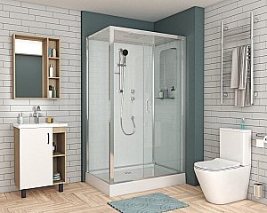 Душевая кабина Niagara Premium NG-6012-01QR, тропический душ, распашные двери купить в интернет-магазине Sanbest