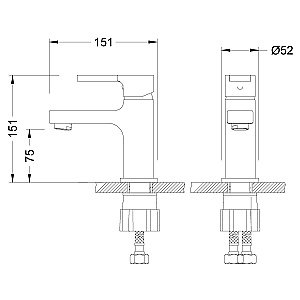 Смеситель для раковины Lemark Aura LM0606C купить в интернет-магазине сантехники Sanbest