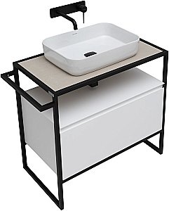 Тумба с раковиной Allen Brau Priority 80 1.31002.WM белый матовый для ванной в интернет-магазине Sanbest