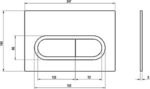 Кнопка для инсталляции Ravak Chrome X01455 белая купить в интернет-магазине сантехники Sanbest