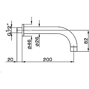 Излив  Cisal Complementi ZA00125021 купить в интернет-магазине сантехники Sanbest