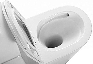 Унитаз напольный beWash Aldo BKBWT401670 белый матовый, безободковый, с бачком, с крышкой микролифт, слив торнадо купить в интернет-магазине Sanbest