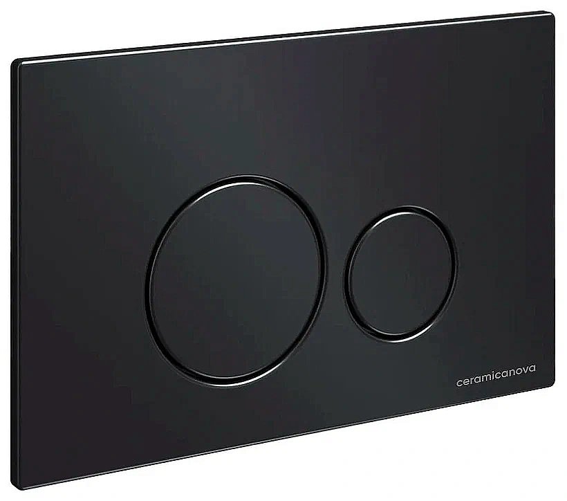 Унитаз подвесной Ceramica Nova Forma CN3009_1001B_1000 безободковый, с крышкой микролифт, с инсталляцией и черной матовой кнопкой купить в интернет-магазине Sanbest