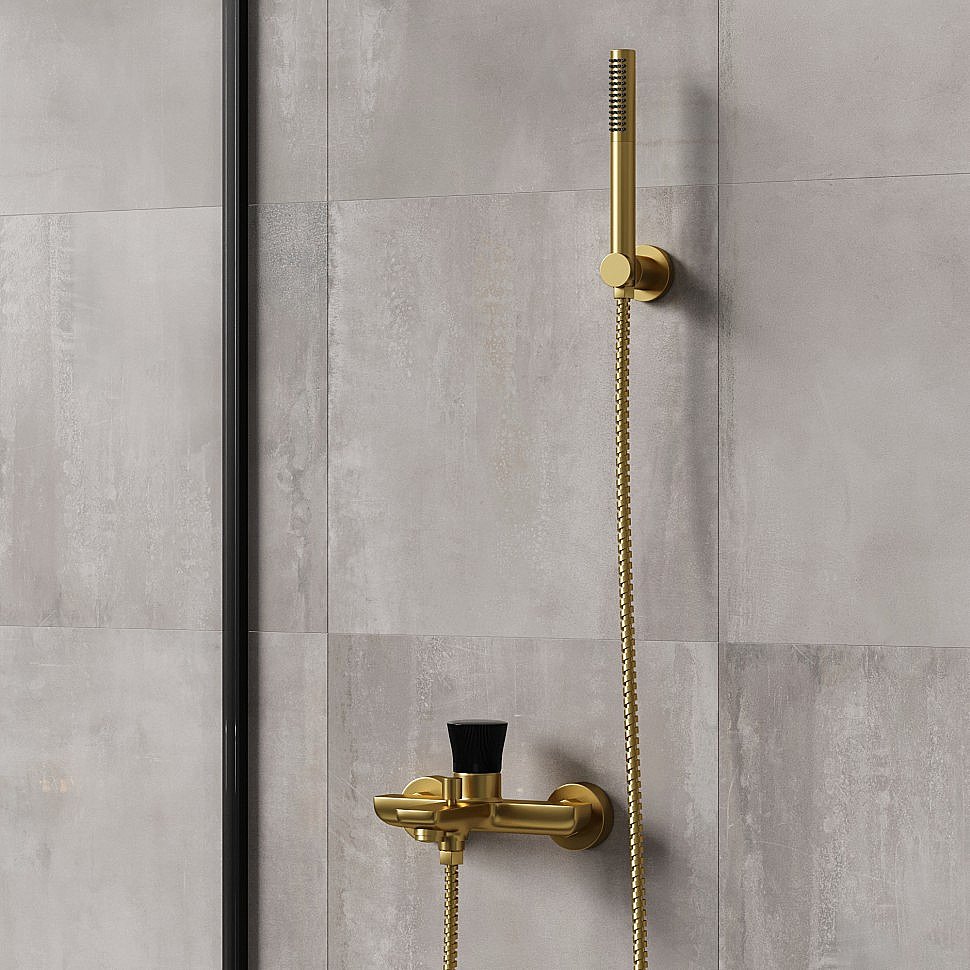 Душевая лейка Paini Tonda 53PJ155AS золото брашированное купить в интернет-магазине сантехники Sanbest