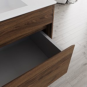 Тумба с раковиной Vincea Chiara 80 VMC-2C800CO/VCB-13800W тёмный дуб/раковина белая для ванной в интернет-магазине Sanbest