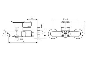 Смеситель для ванны WONZON & WOGHAND BAROQUE, Хром (WW-193101-CR) купить в интернет-магазине сантехники Sanbest