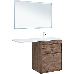 Тумба с раковиной Aquanet Токио 68 333652 дуб веллингтон для ванной в интернет-магазине Sanbest