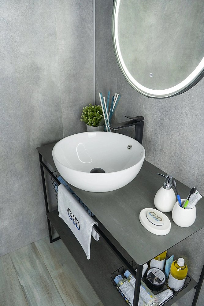 Раковина накладная Gid Esfera 43 N9003a 51103 белая купить в интернет-магазине Sanbest