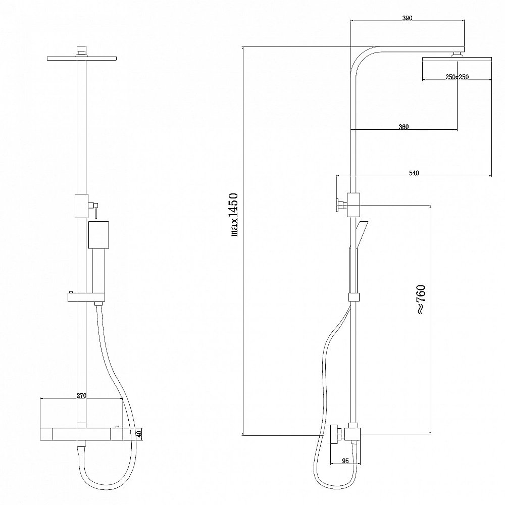 Душевая система ABBER Daheim AF8260GL золото матовое купить в интернет-магазине сантехники Sanbest
