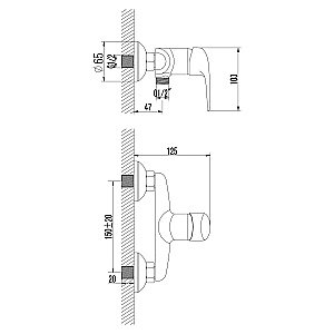 Смеситель для душа Lemark Pramen LM3303C купить в интернет-магазине сантехники Sanbest