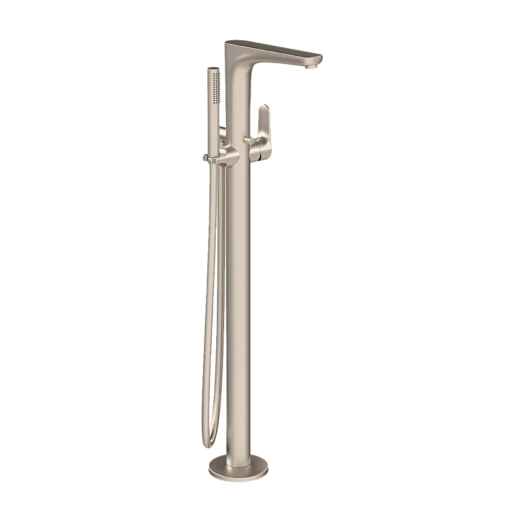 Смеситель для ванны VitrA Root Round A4274134EXP с ручным душем, брашированный никель купить в интернет-магазине сантехники Sanbest
