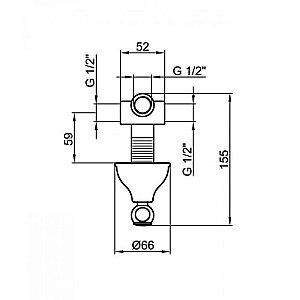 Смеситель для душа Webert Ottocento AC0395065 купить в интернет-магазине сантехники Sanbest