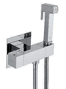 Смеситель с гигиеническим душем и термостатом встраиваемый WONZON & WOGHAND, Хром (WW-88819903-CR) купить в интернет-магазине сантехники Sanbest