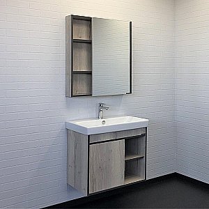 Тумба с раковиной Comforty Вена 00-00008929 70 дуб дымчатый для ванной в интернет-магазине Sanbest