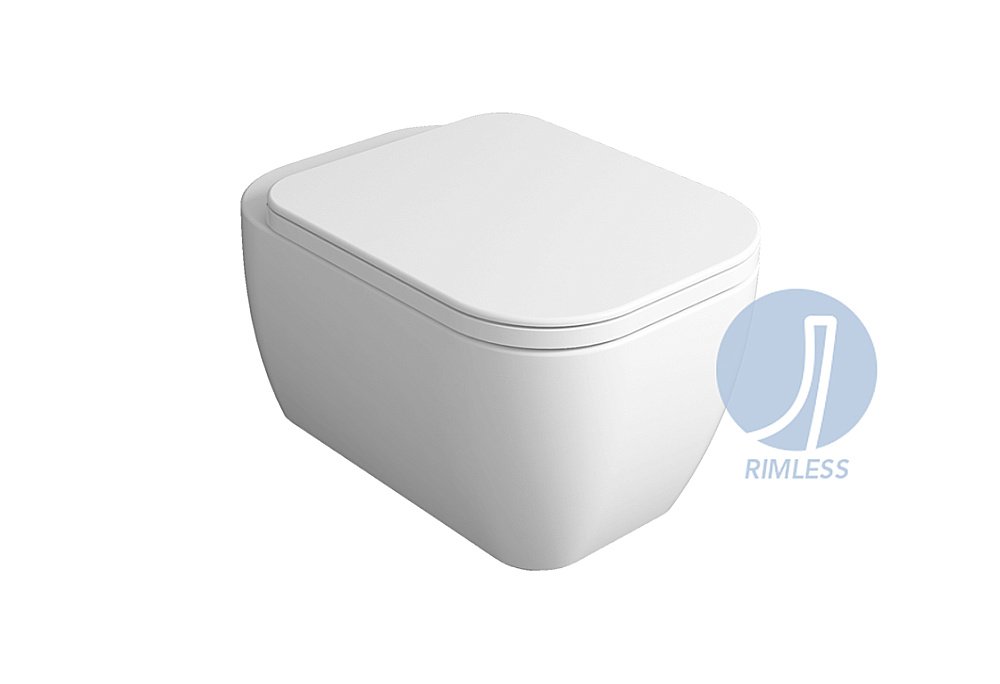 Унитаз подвесной SIMAS Henges HE18bi безободковый, белый купить в интернет-магазине Sanbest