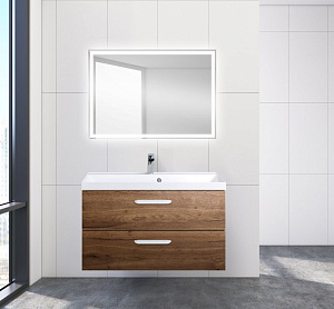 Тумба с раковиной BelBagno Aurora 90 Rovere Tabacco для ванной в интернет-магазине Sanbest